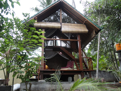 are traditional balinese houses made of wood and bamboo they offer 